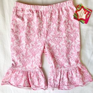Nursery Rhyme pink crosstitch bell bottoms 18M